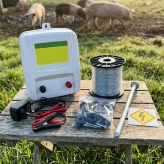 Комплект электропастуха AGRI 4500 для свиней, на деревянные столбики, 0.5 га