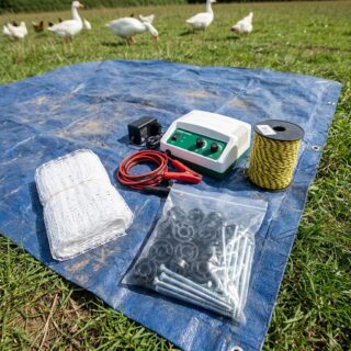 Комплект электропастуха AGRI 500 для птиц на деревянные столбики (0,5 га, 1000 м)