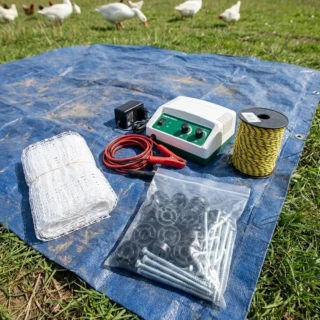 Комплект электропастуха AGRI 500 для птиц на деревянные столбики (0,5 га, 1000 м)
