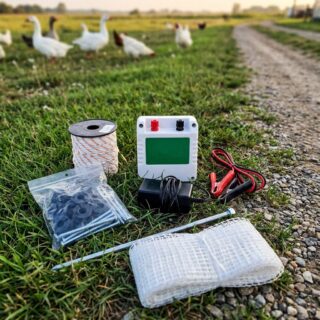 Комплект электропастуха для птиц AGRI 500 (1 га) на деревянные столбики